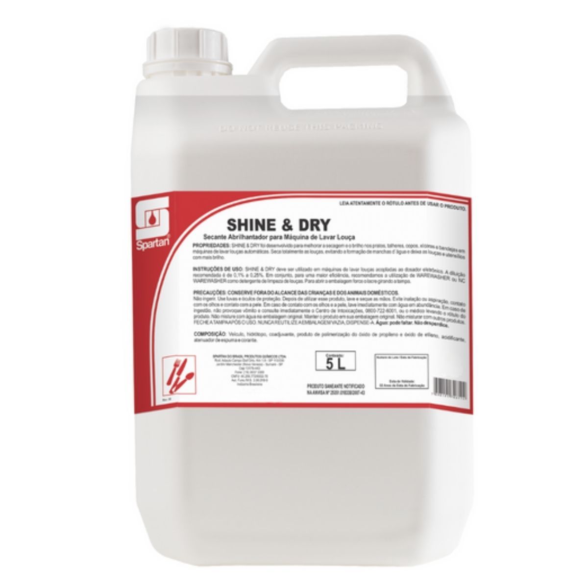 SECANTE P/ MAQ. LOUCAS SPARTAN SHINE&DRY 5L