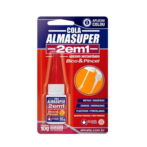 COLA ADESIVO INSTANTANEO ALMASUPER 2EM1 10G