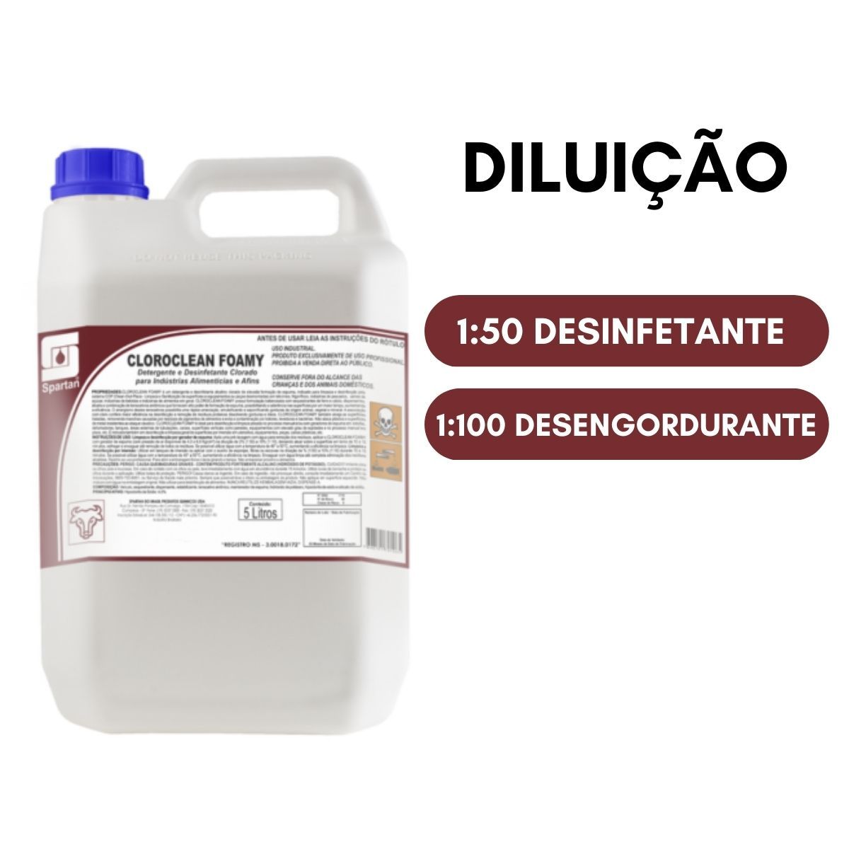 DETG DESINF CLOROCLEAN FOAMY SPARTAN 5L