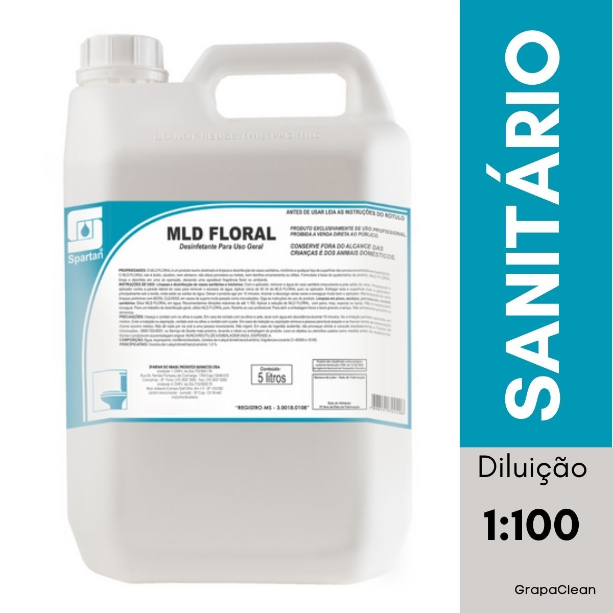 DESINF SPARTAN MLD FLORAL 5L