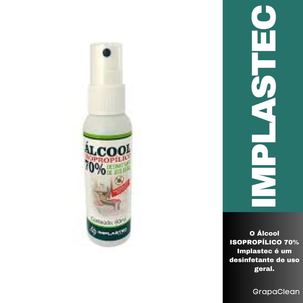 ALCOOL 70 IMPLASTEC ISOPROPILICO 60ML