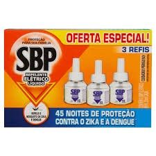 INSETICIDA SBP 45 NOITES KIT C/3 REFIL 35ML