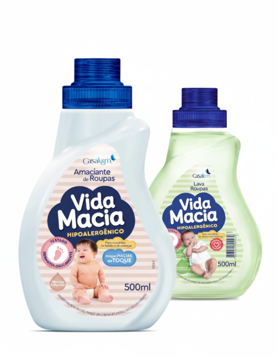 KIT VIDA MACIA HIPOALERG AMACIANTE ALGODA...