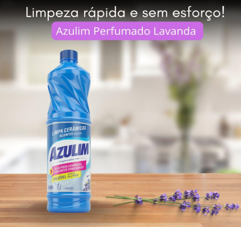 KIT 1 LIMPA PORCELANATO AZULIM LAVANDA 75...