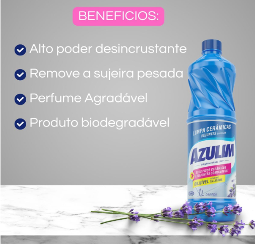 LIMPA CERAMICA AZULIM LAVANDA 1L
