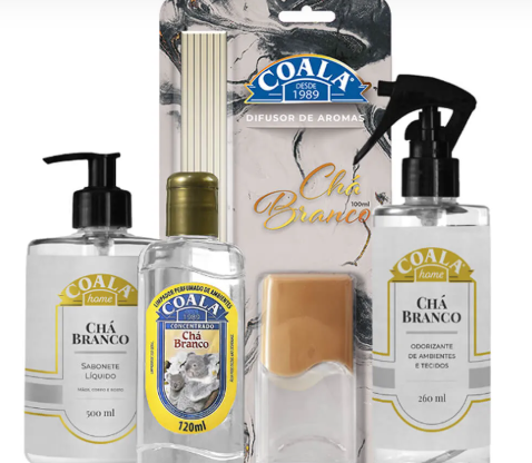 KIT DIFUSOR DE AROMAS COALA CHA BRANCO 10...