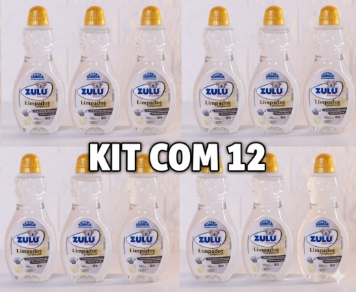 KIT 12 LIMPADOR ZULU PERFUMADO CHA BRANCO...