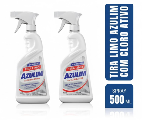 KIT 2 COM TIRA LIMO AZULIM SPRAY 500ML