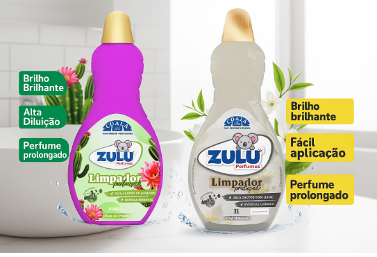 KIT 1 LIMPADOR ZULU PERFUMADO CHA BRANCO ...