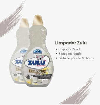 KIT 2 LIMPADOR ZULU PERFUMADO CHA BRANCO 1LT
