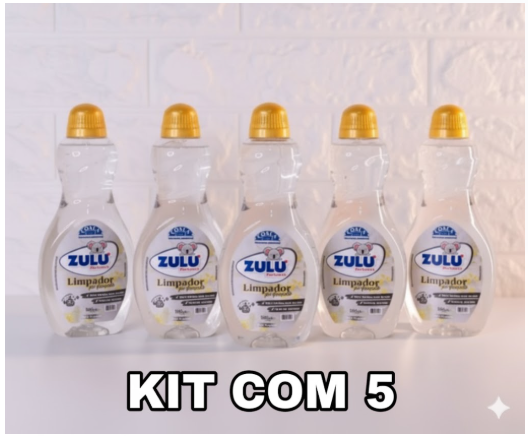 KIT 5 LIMPADOR ZULU PERFUMADO CHA BRANCO ...