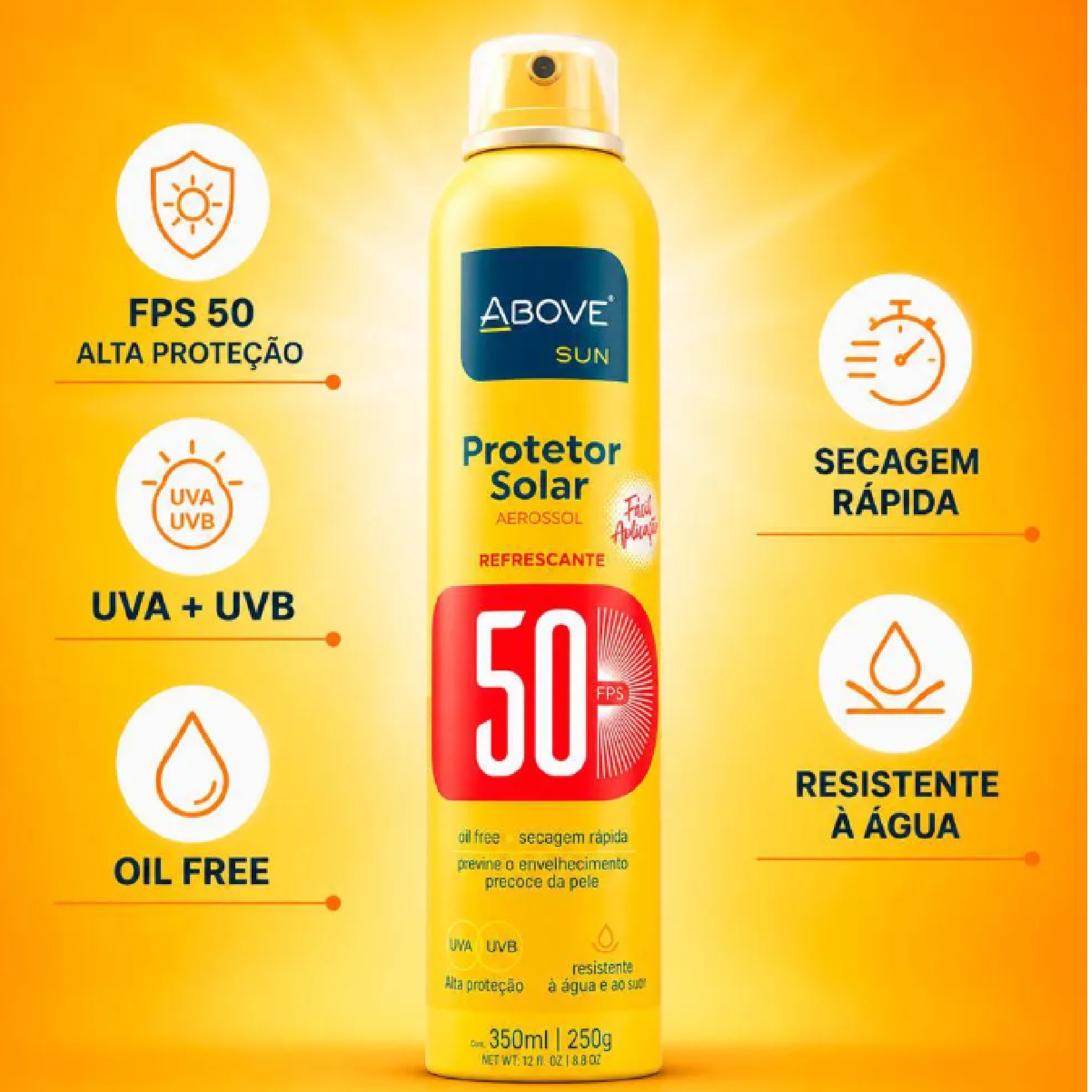 KIT 2 PROTETOR SOLAR FPS50 ABOVE 150ML