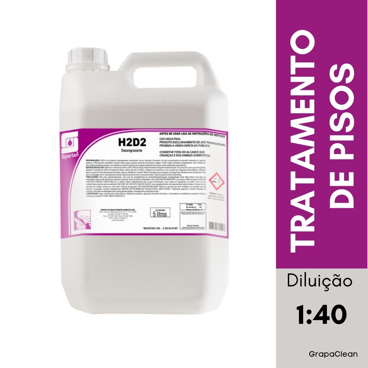 LIMPADOR DESENGRAX SPARTAN H2D2 5L