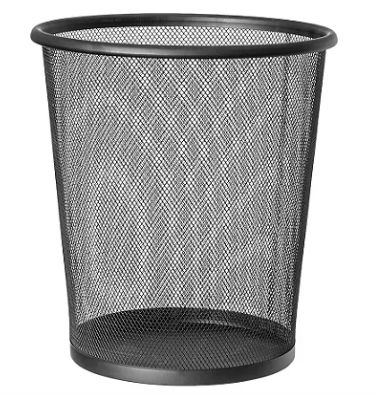 LIXEIRA METAL NOBRE 8L TELADA PRETA 