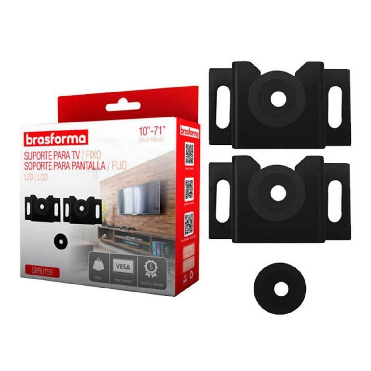 SUPORTE TV LED BRASFORMA 10-71"