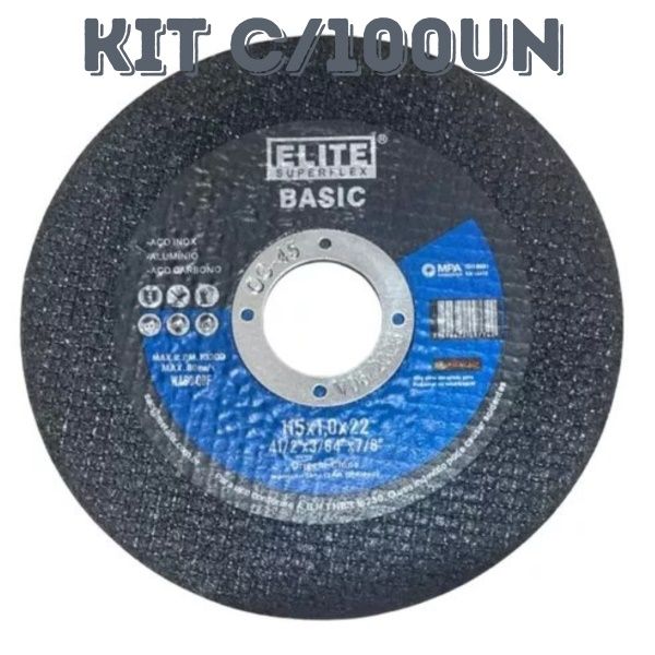 KIT 100 DISCO FINE 41/2"X1,00X22,2 ELITE ...