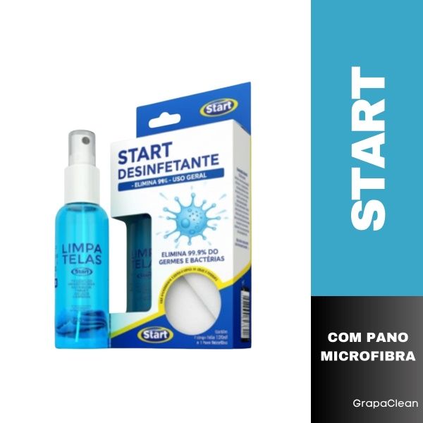 LIMPA TELAS START 120ML KIT C/PANO MICROF