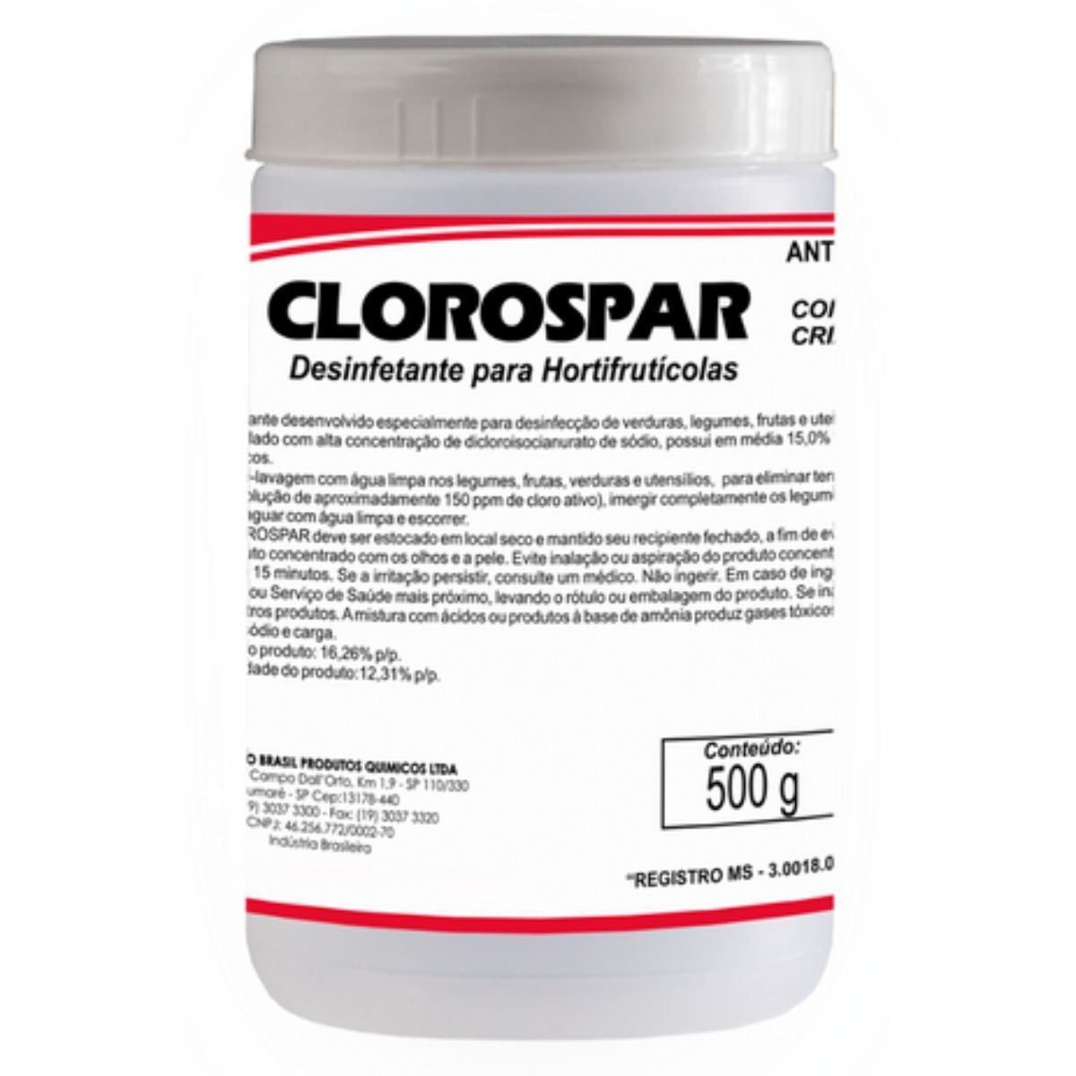 DESINF P/ALIM E VERD CLOROSPAR SPARTAN 500G