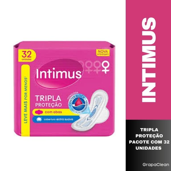 ABSORVENTE INTIMUS C/ABAS TRIPLA PROT. C/32