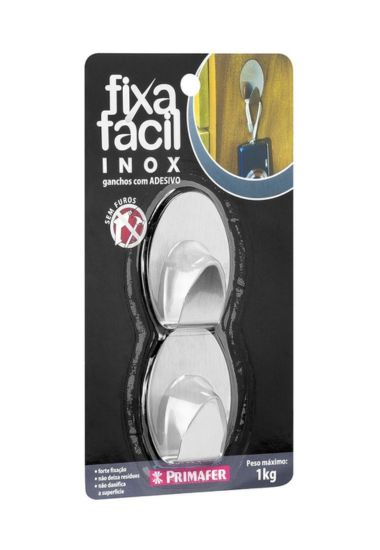 GANCHO ADESIVO PRIMAFER INOX ATE 1KG M 2 ...