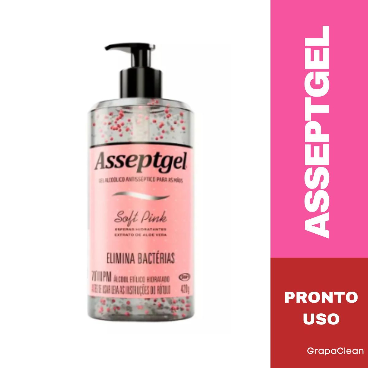 ALCOOL GEL 70 ASSEPTGEL SOFT PINK 420G