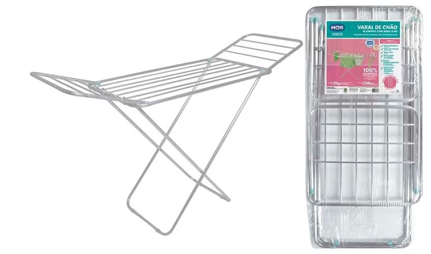 VARAL DE CHAO C/ABA BRCO MOR SLIM 1,43M