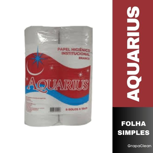 PAPEL HIG ROLAO AQUARIUS BRCO FSIMPLES 8x...