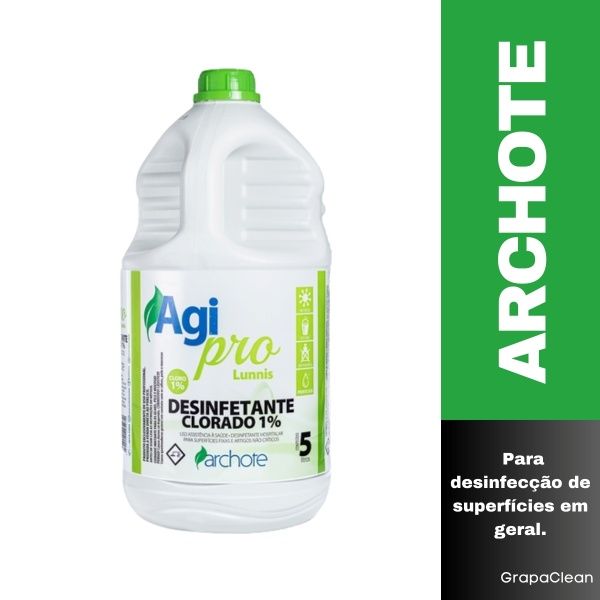DESINFETANTE CLORADO AGIPRO LUNNIS 1% 5L