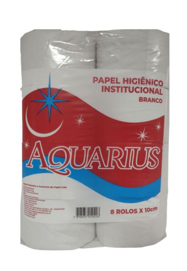 PAPEL HIG ROLAO AQUARIUS BRCO FSIMPLES 8x...