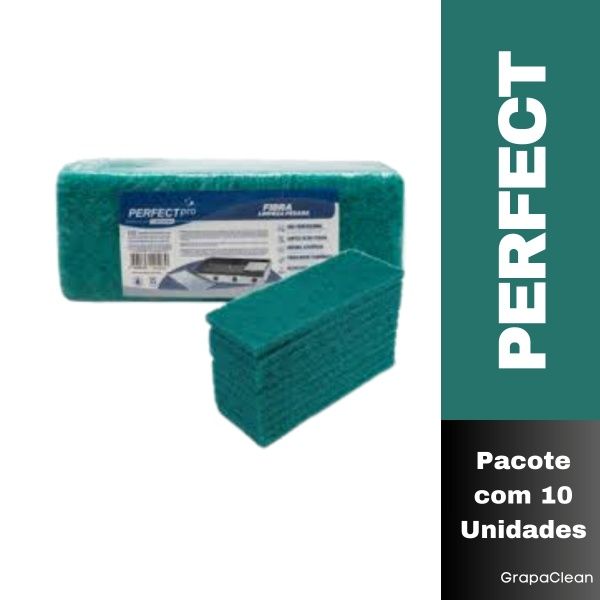 FIBRA LIMPEZA GERAL PERFECT C/10 VERDE.