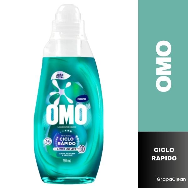 LAVA ROUPAS OMO CICLO RAPIDO ACAO TOTAL 7...