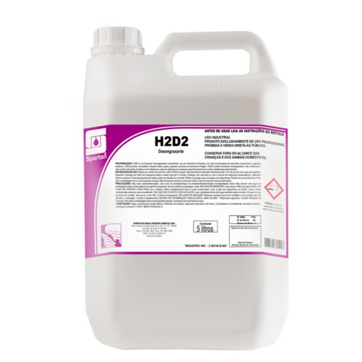 LIMPADOR DESENGRAX SPARTAN H2D2 5L