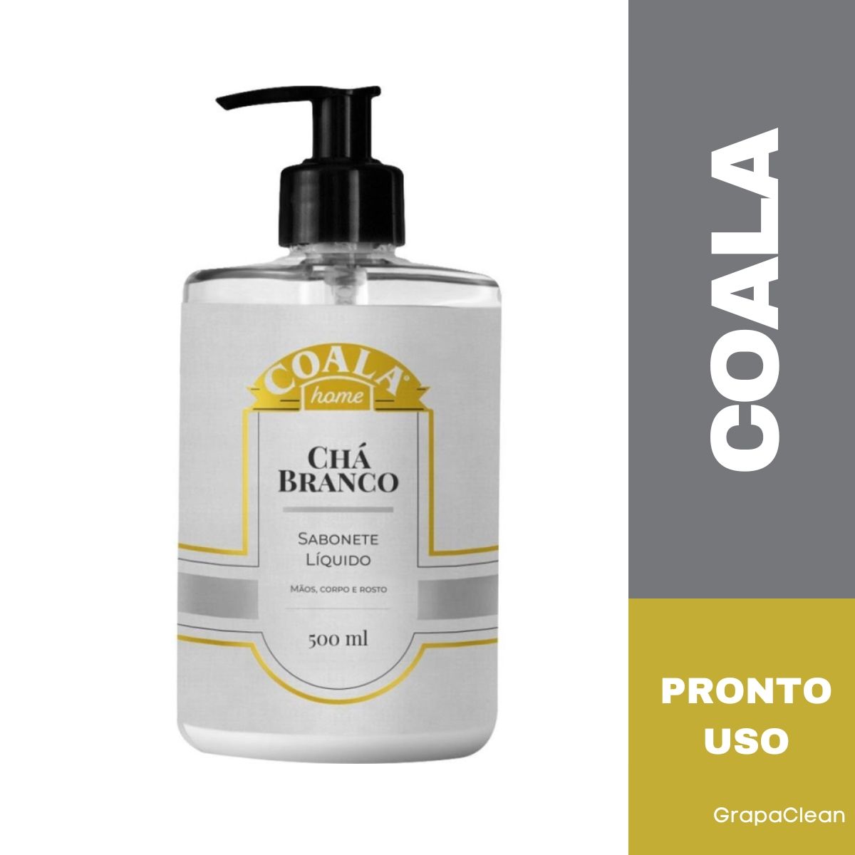 SABONETE LIQ COALA CHA BRANCO PUMP 500ML