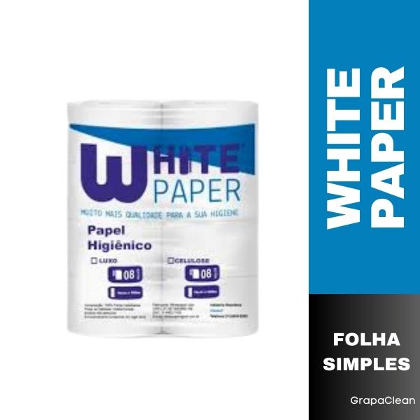 PAPEL HIG ROLAO WHITE LUXO PCT C/8x300mt