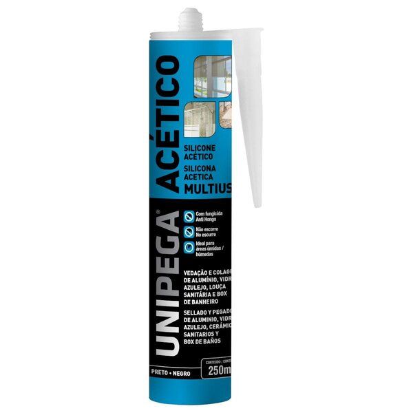 SILICONE ACET UNIPEGA PRETO 280ML