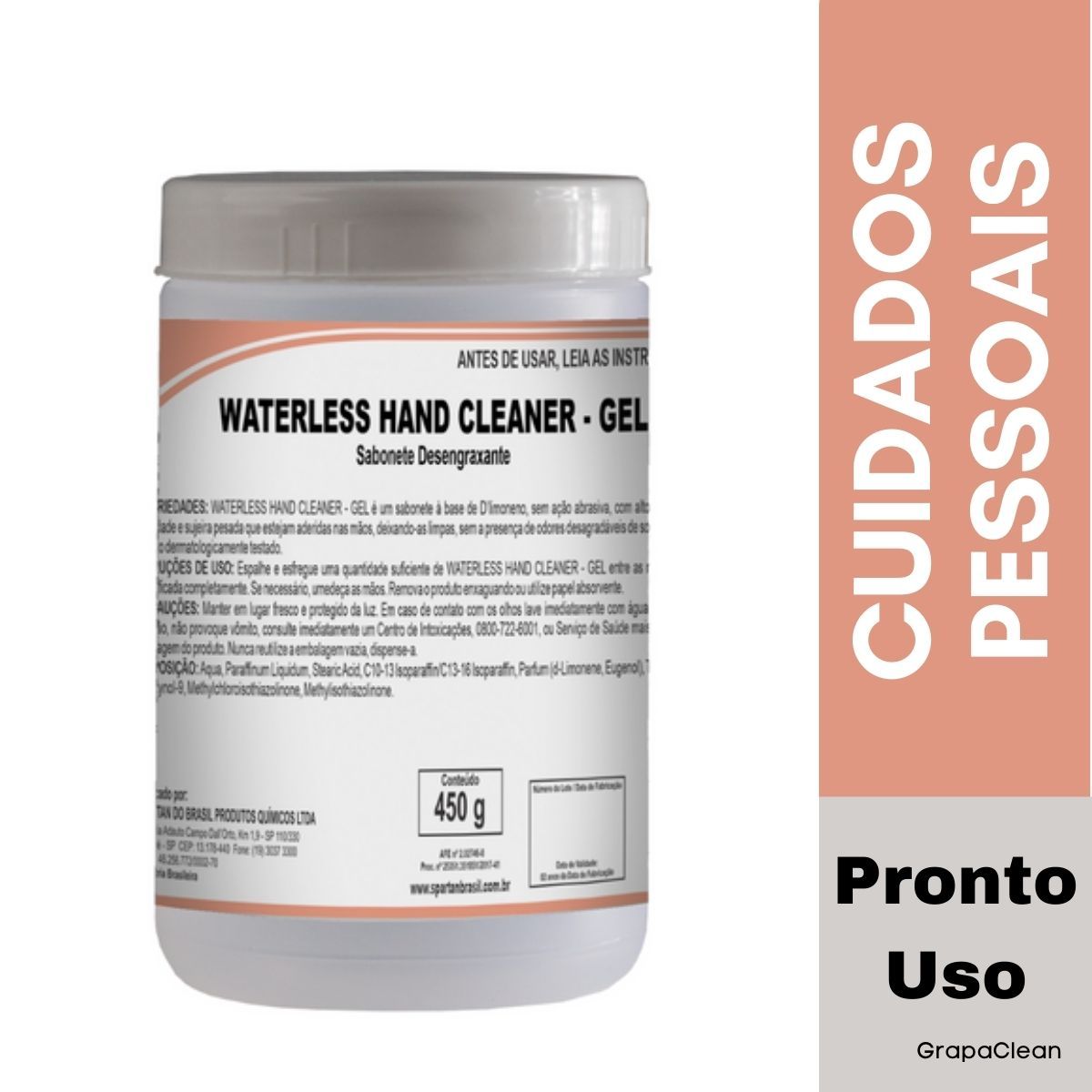 SABONETE GEL SPARTAN WATERLESS HAND CLEAN...