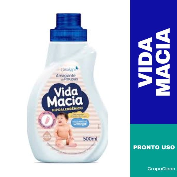 AMACIANTE HIPOALERG VIDA MACIA ALGODAO 500ML