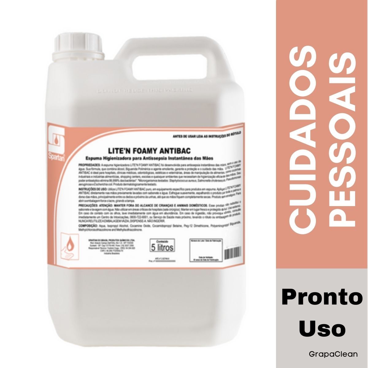 ALCOOL ESP SPARTAN LITE N FOAMY ANTIBAC 5L