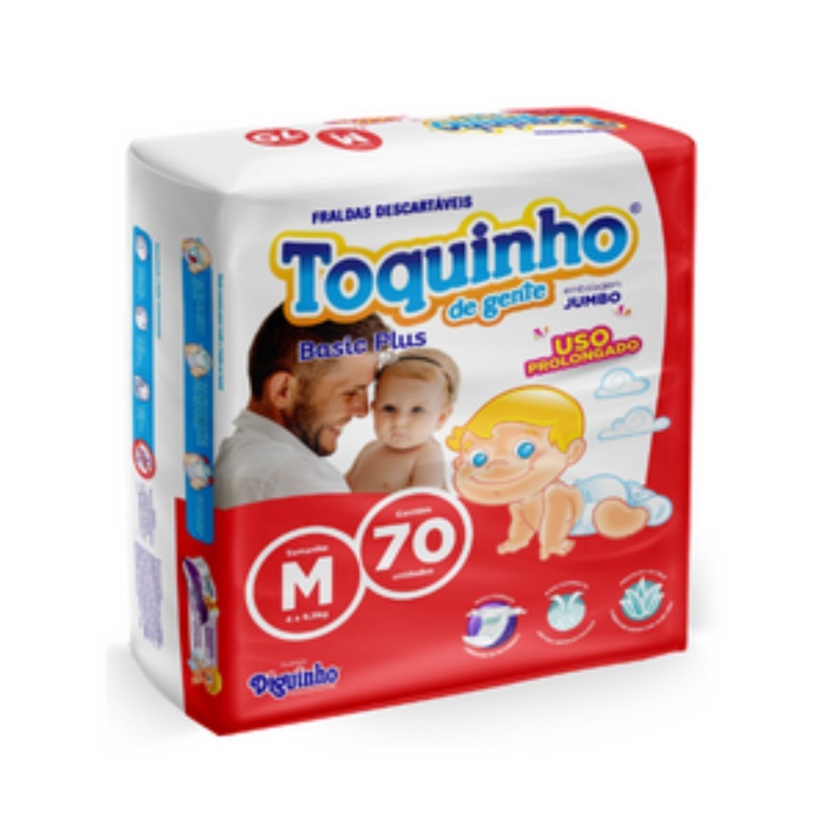 FRALDA TOQUINHO BASIC PLUS JUMBO  M C/70