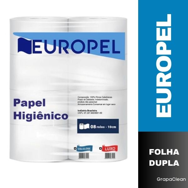 PAPEL HIG ROLAO EUROPEL CEL FDUPLA PCT C/8