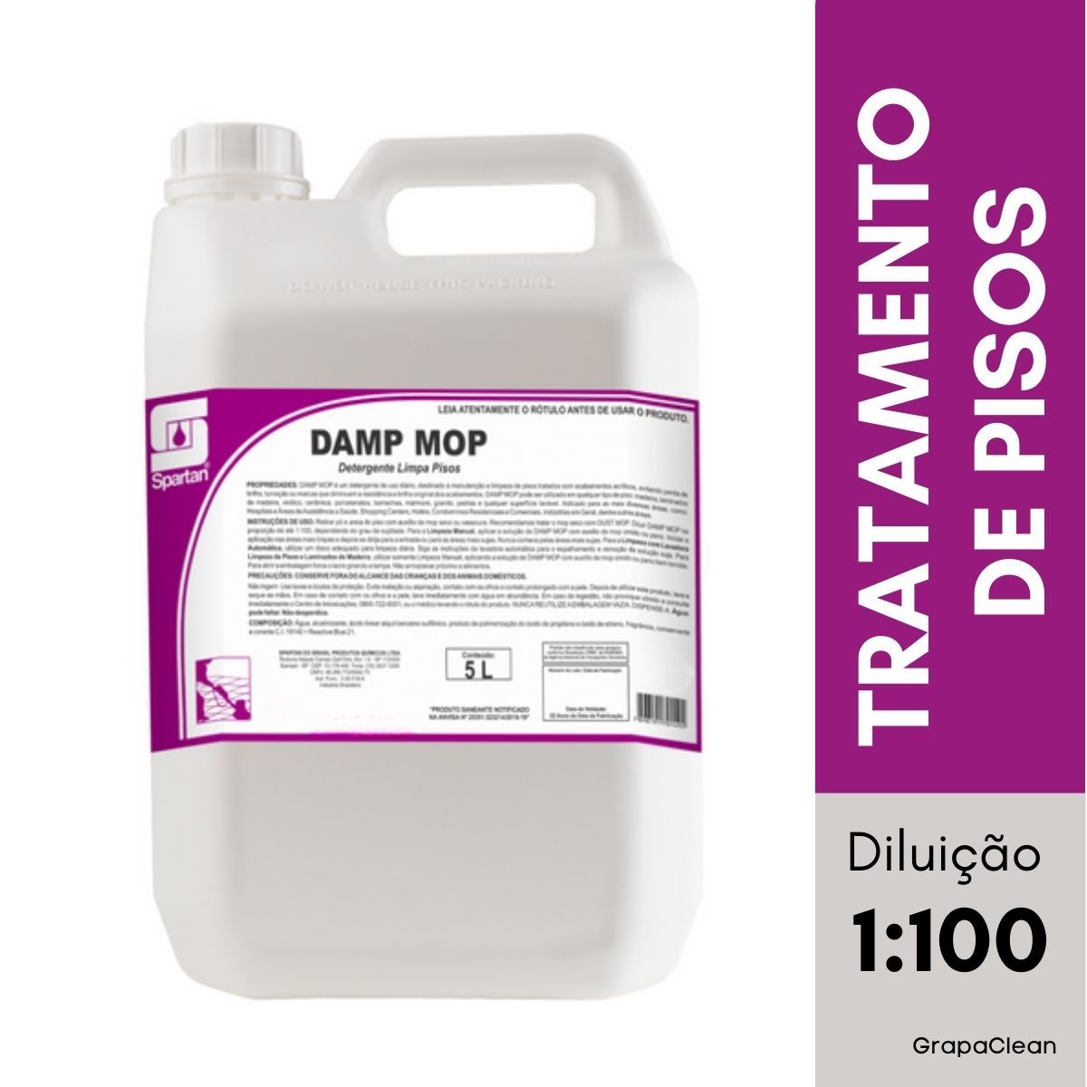DETG LIMPA PISOS SPARTAN DAMP MOP 5L