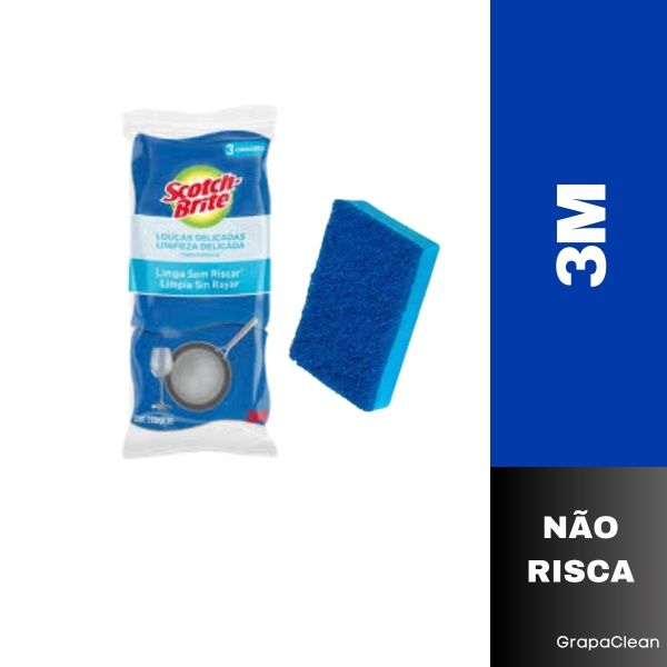 ESPONJA SCOTCH BRITE 75x110 NAO RISCA AZU...