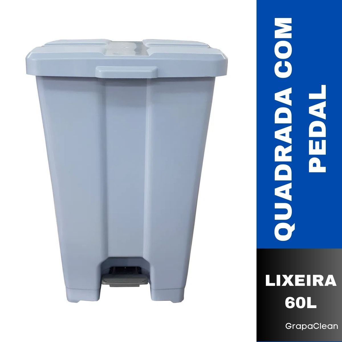 LIXEIRA PLAST.QUAD.60L JSN C/PEDAL CZA