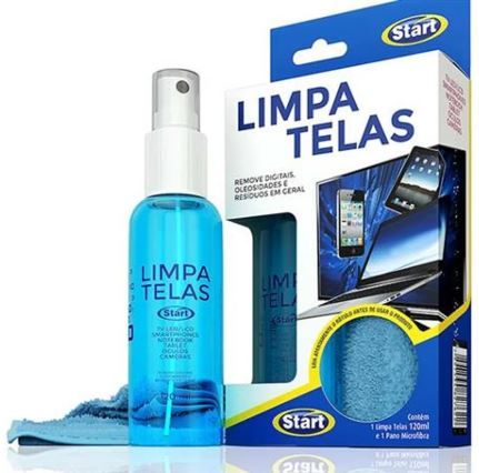 LIMPA TELAS START 120ML KIT C/PANO MICROF