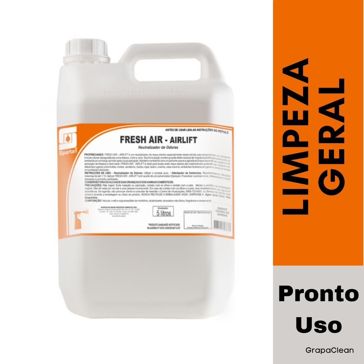 ELIMINADOR ODORES SPARTAN FRESH AIRLIFT 5LT