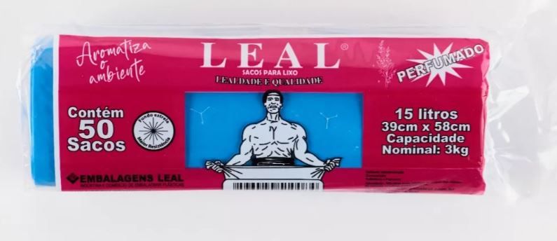 SACO LIXO ROLO 15L 39CM X 58CM AZUL PERFU...