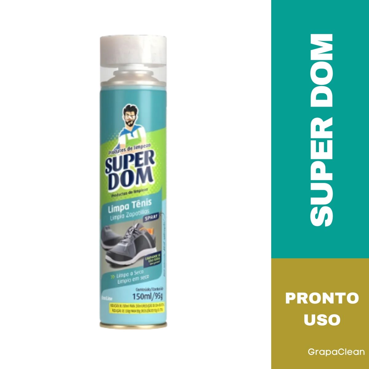LIMPA TENIS SPRAY SUPER DOM 150ML/95G