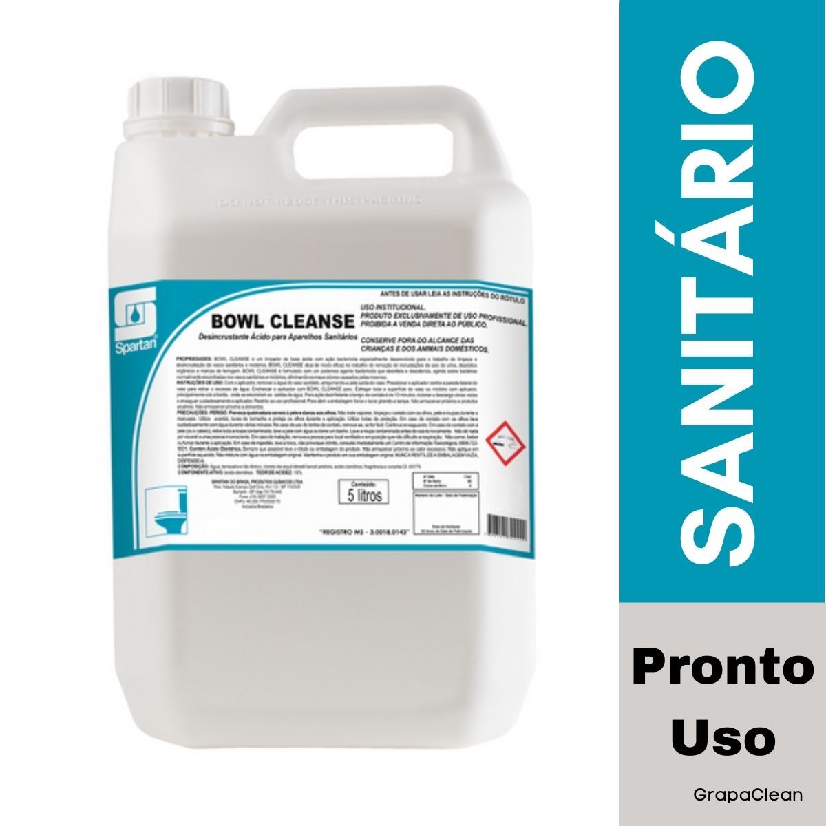 LIMPADOR DESENC SPARTAN BOWL CLEANSE 5L