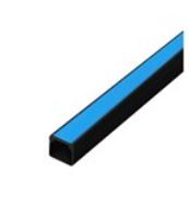 CANALETA PRETA ALUMBRA PVC C/DP.FACE 10MMX2M