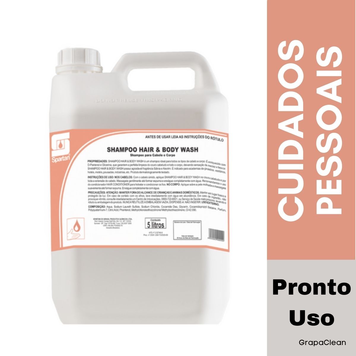 SHAMPOO SPARTAN HAIR & BODY WASH 5L